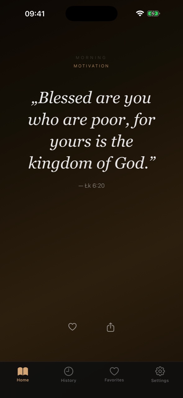 Morning quote screen